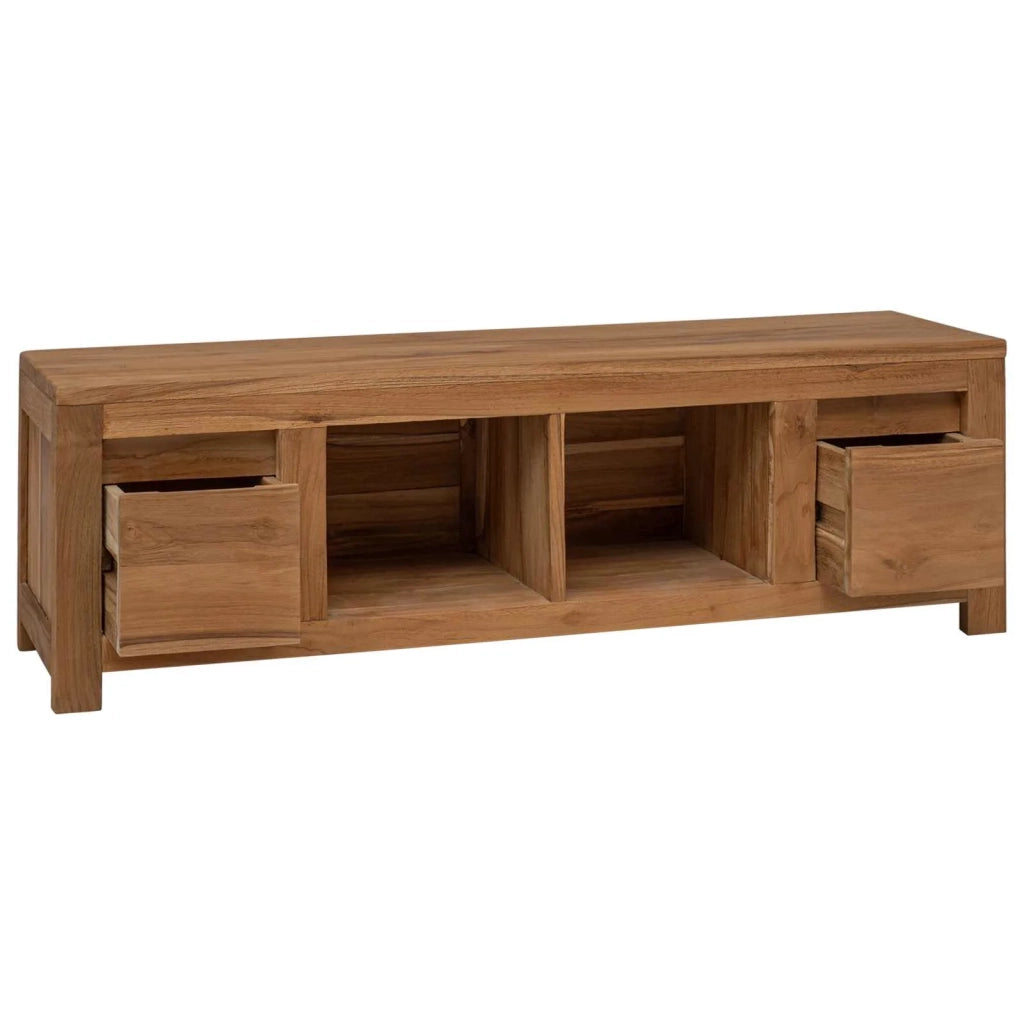 Mobile TV 110 x 30 x 35 cm Naturale Legno di teak solido 42024265