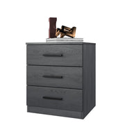 Comodino FLOYD – 3 cassetti – Effetto legno grigio