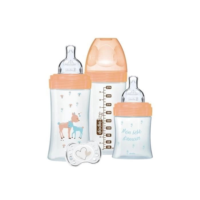 DODIE - Sensation + set di bottiglie - vetro (1 bottiglia da 150 ml - 2 bottiglie da 270 ml - 1 lecca-lecca 0-2 mesi)
