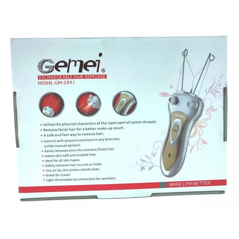 Trade Shop - Depilatore Donna Ricaricabile Per Rimozione Peli Epilatore A Batteria Gm-2891 -