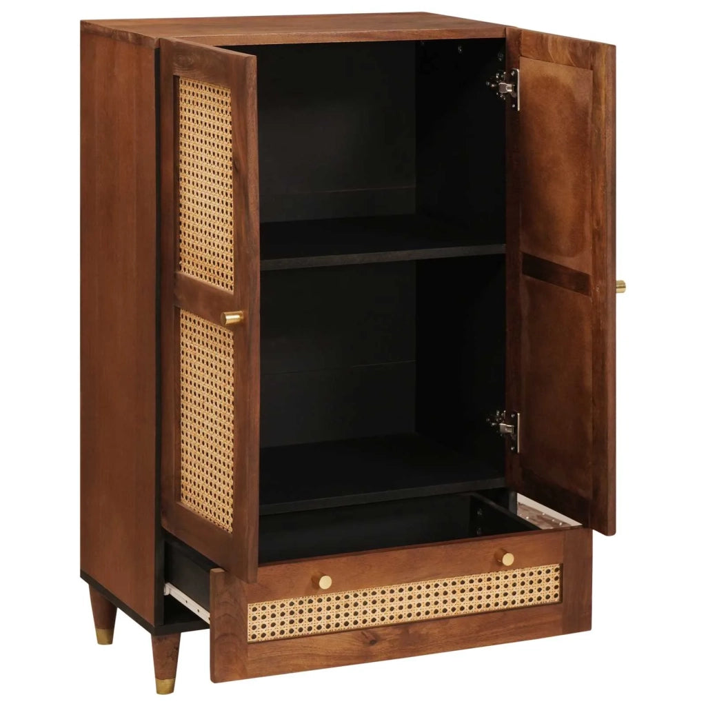 Mobile Alto Marrone 60 x 33,5 x 100 cm Legno di mango massello 4018910