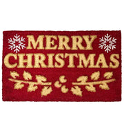 Zerbino rettangolare in fibra di cocco Merry Christmas cm 45 x 75 casa ingresso