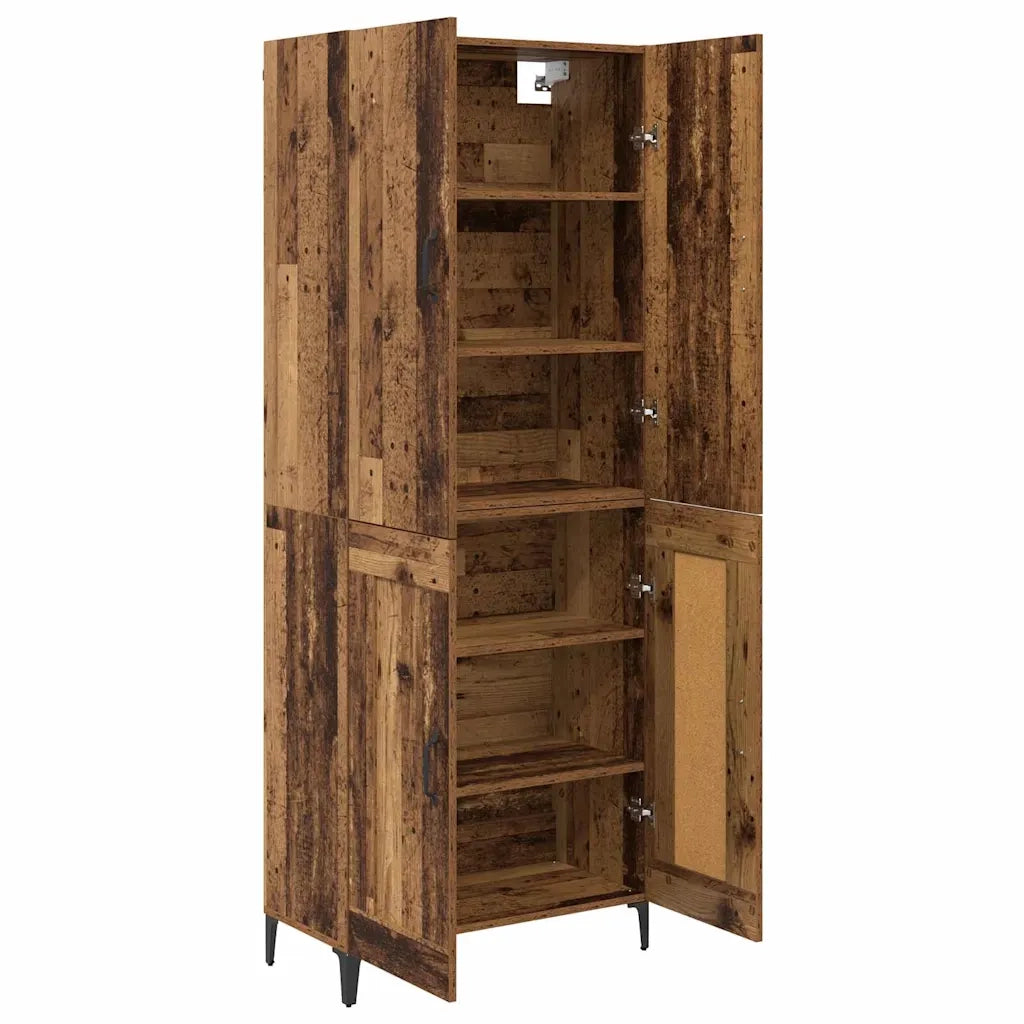 Credenza-Buffet-Armadio da cucina Legno vecchio 69,5 x 34 x 180 cm Legno multistrato 720226