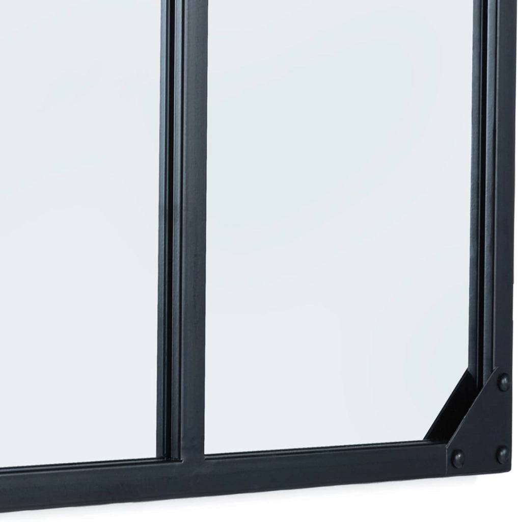 Specchio in Vetro a 4 Strisce di Design Industriale 110x70 cm