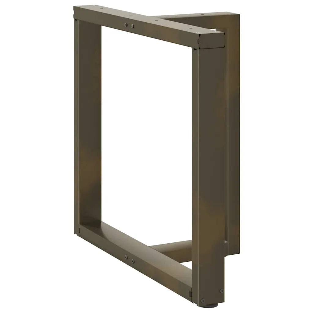 Gambe per tavolo da pranzo a forma di T 2 pz nere 80x35x(72-73) cm in acciaio 4013063