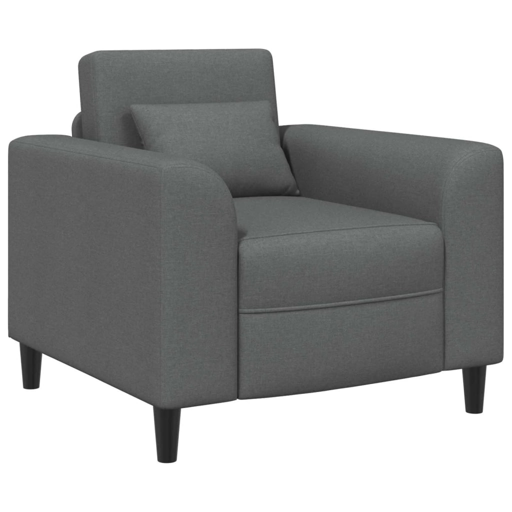 Poltrona-Divano Sedia-Poltroncina Grigio Scuro Tessuto 779515