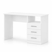 Scrivania Scrittoio Cassetti Laterali Salvaspazio Lipsia Mobile Desk Postazione Pc Da Studio Ufficio Soggiorno Sala Da Pranzo Cameretta 120 X 72 X 48 Cm Bianco