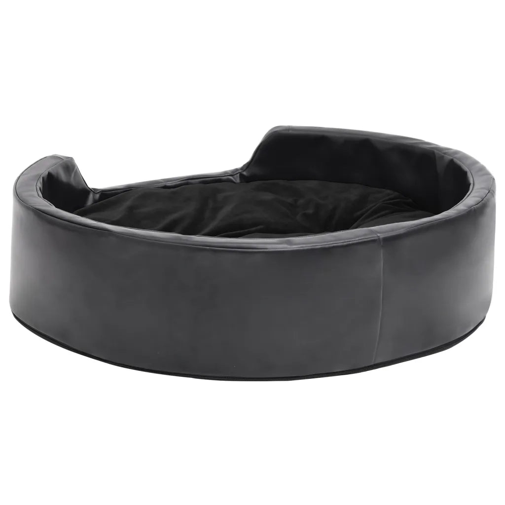 Lettino per Cani Nero 69x59x19 cm in Peluche e Similpelle 171261