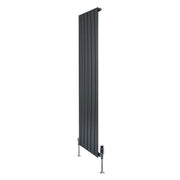 Radiatore Verticale 1600 x 420 mm con Valvole TRV Grigio Antracite
