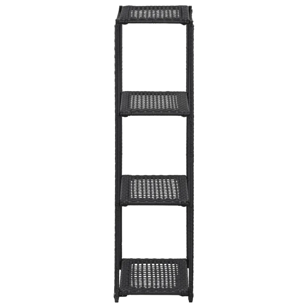 Scaffale Nero 30x30x120 cm in Polyrattan cod mxl 64071