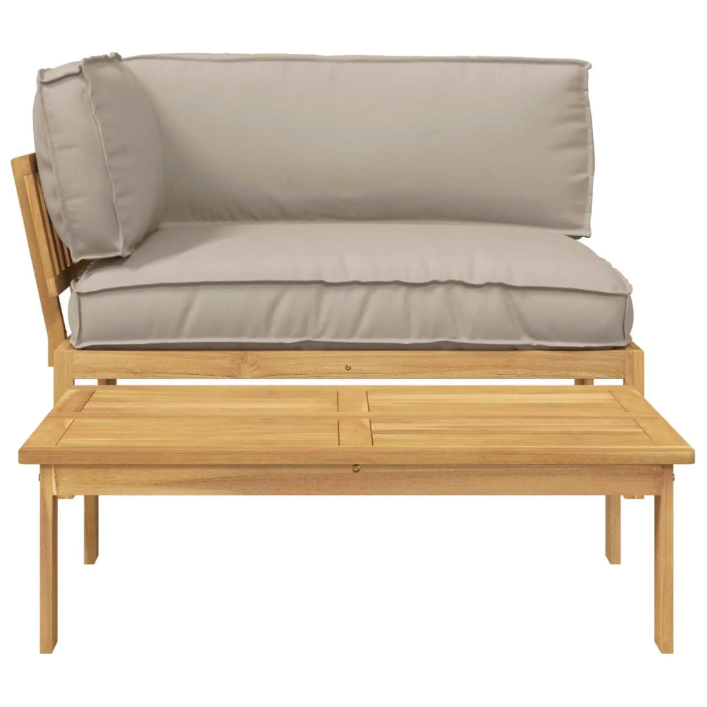 Set di divani con cuscino 2 pcs Talpa Legno di Acacia Massello 3418191