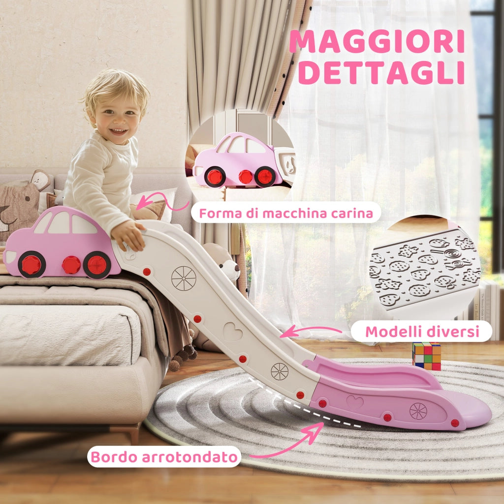 Scivolo per Bambini Età 18-48 Mesi per Divani o Letti in HDPE Rosa