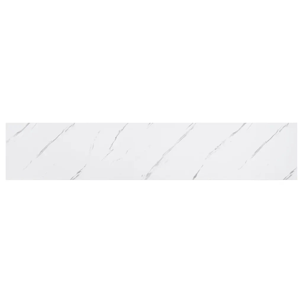 Scaffale da parete 2 pcs Marmo Bianco 120 x 23,5 x 4 cm