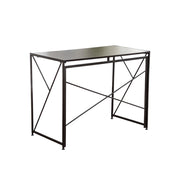 Scrivania pieghevole con piano in MDF e metallo - per studio - 99×50×75 cm - nero