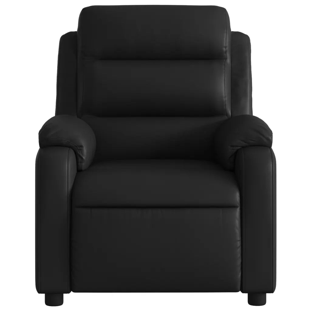 Divano Sedia-Poltrona reclinabile massaggiante in Similpelle Nera 773906