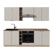 Cucina componibile Fame-Line GrigioBeige/Rovere dorato 235 cm, PL Rovere Vicco