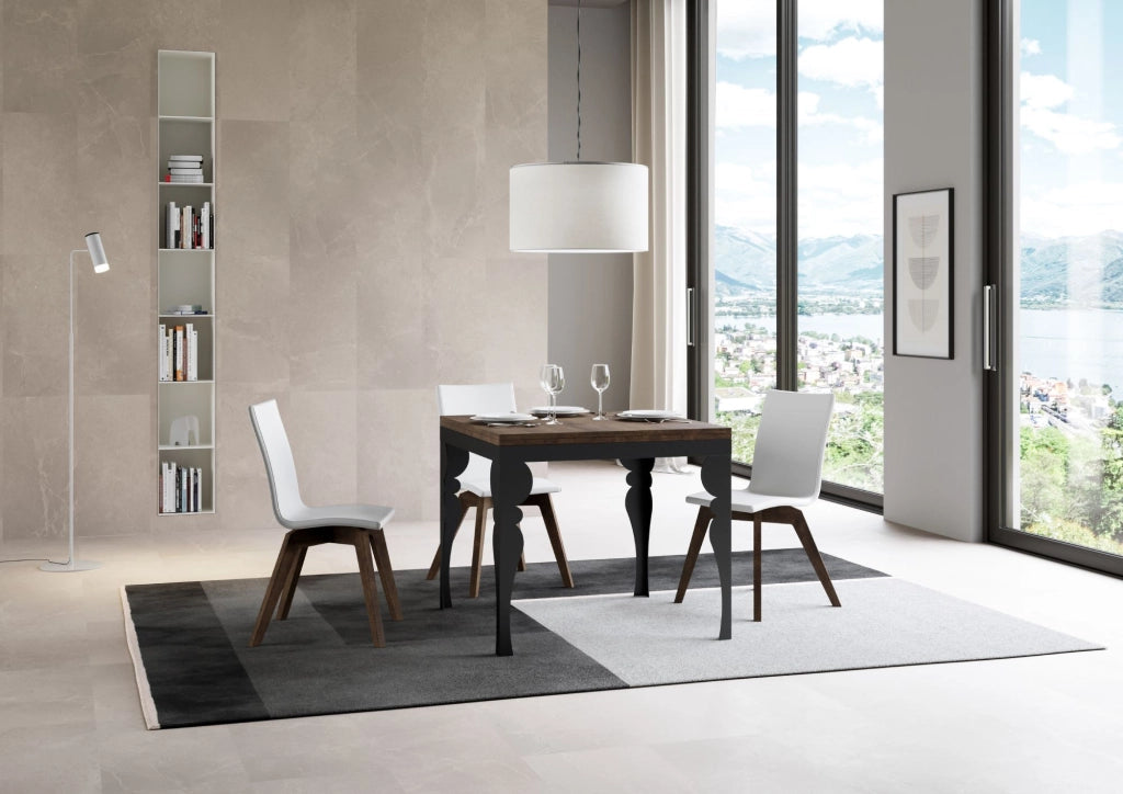 Tavolo Allungabile 90-180x90x78/80 cm Paxon Libra Noce