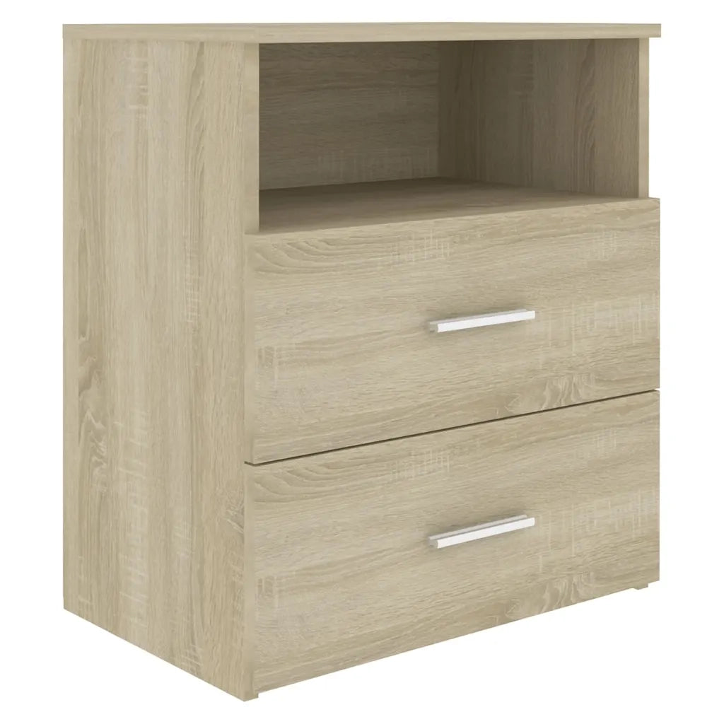 Set di 2 Comodini | Armadio da Notte | Mobiletto da notte Rovere Sonoma 50x32x60 cm
