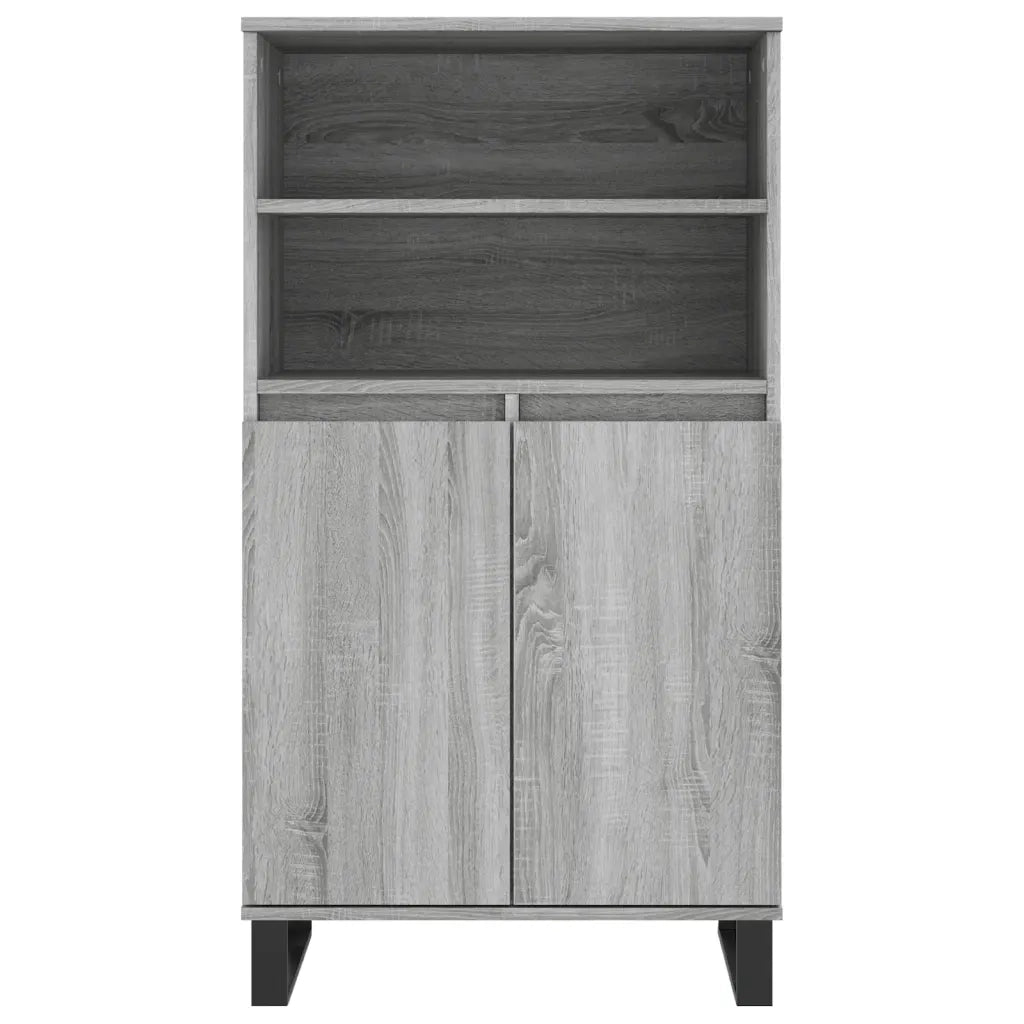 Credenza Grigio Sonoma 60x36x110 cm in Legno Multistrato 831498