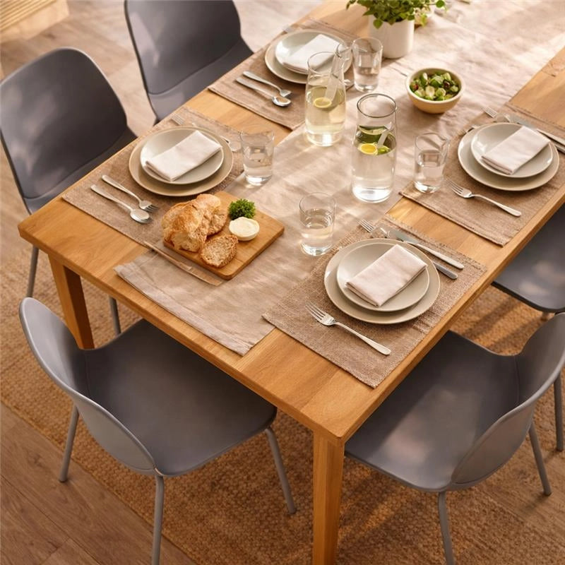 SET 4 SEDIE STOCCARDA IN PLASTICA DI COLORE GRIGIO 46 X 54 X H84 CM