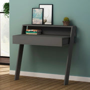 Scrivania da parete Cowork antracite con cassetto 94 cm.