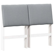 Testiera | Testata imbottita Grigio chiaro 135 cm Pino massello