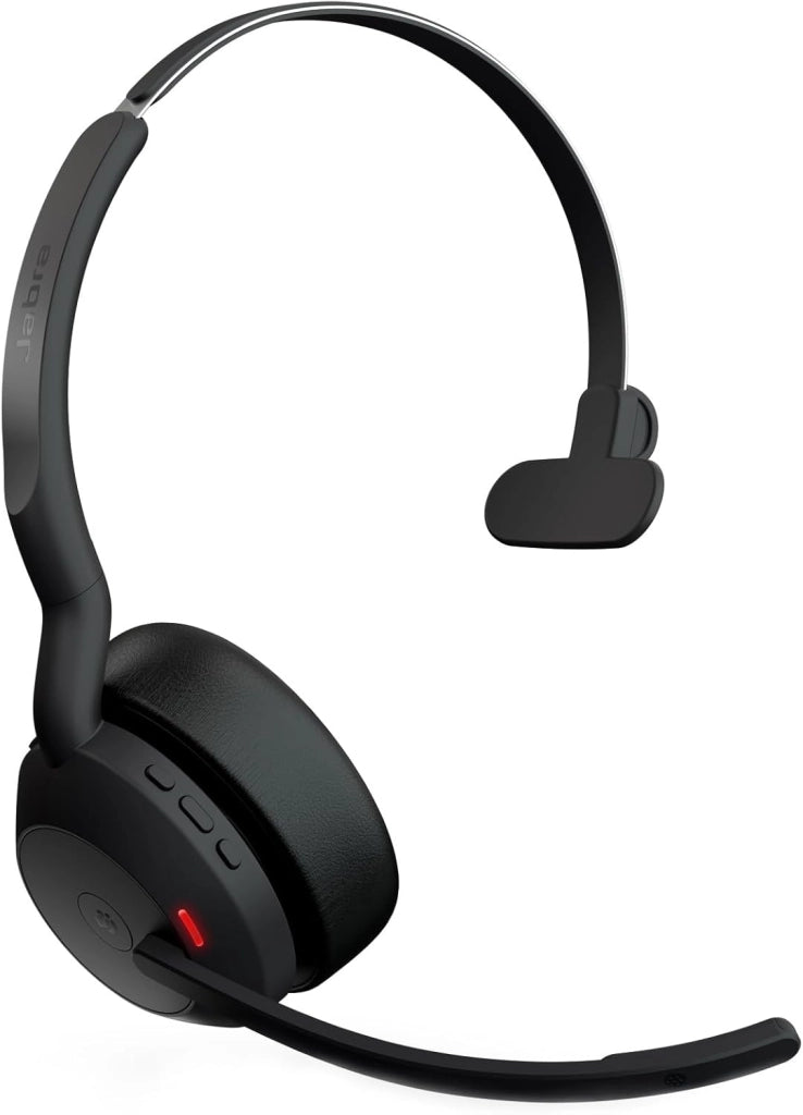 Jabra Evolve2 55 Cuffie Wireless Stereo con base di ricarica, USB-A dongle, Tutte le piattaforme, Stereo, Supporto incluso