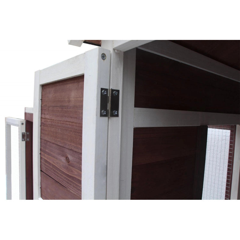 Pollaio in legno da giardino 122x63 cm – 2 spazi interni per 3 galline – spessore pareti 10 mm – PO1206 Foresta