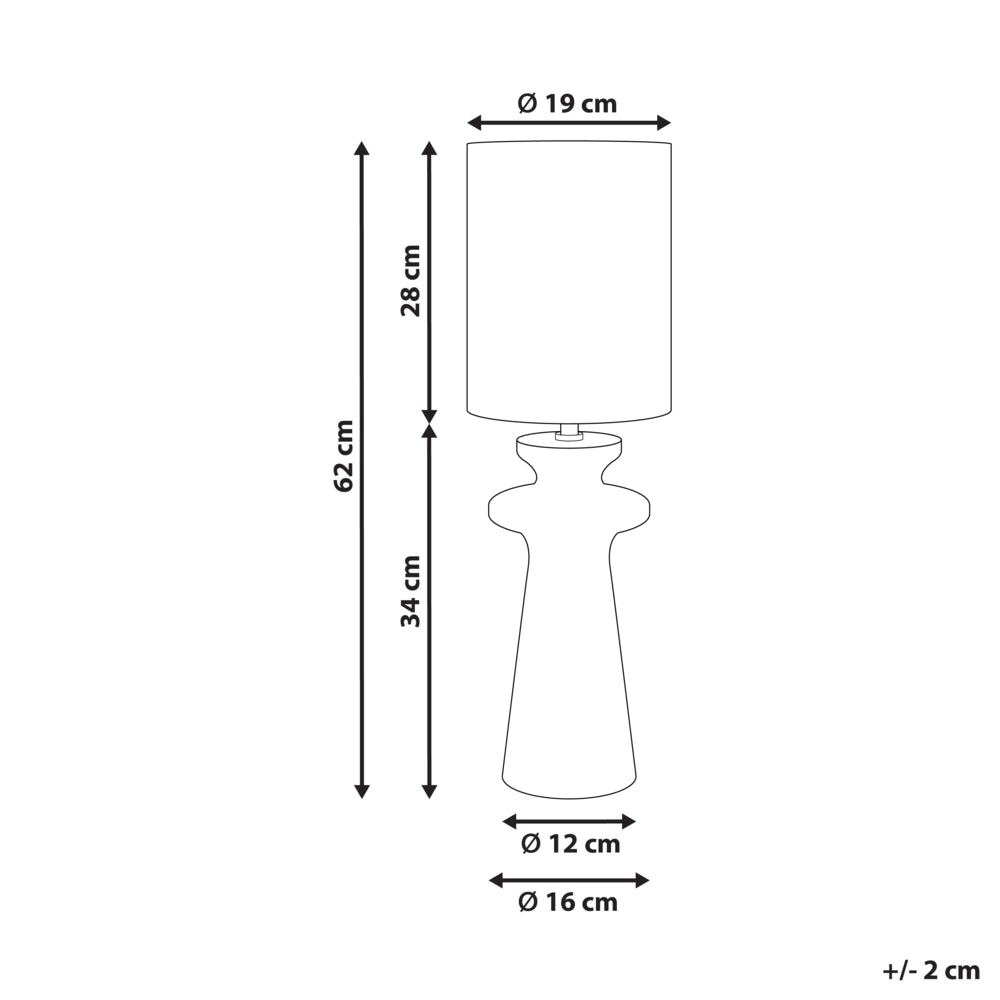 Lampada da comodino moderna con paralume in tessuto finto scamosciato di forma irregolare e base in ceramica verde oliva Stile moderno Soggiorno Camera da letto