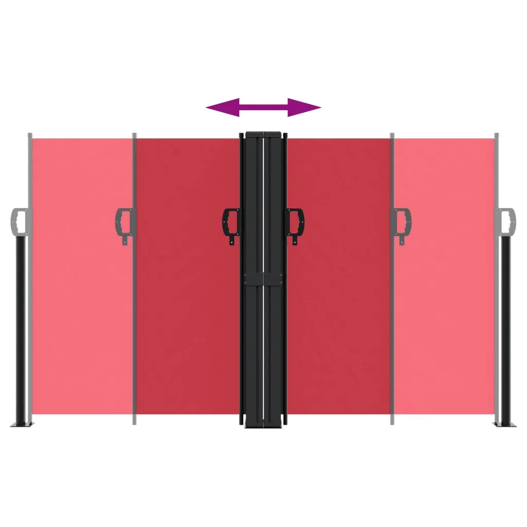 Tenda da Sole Laterale Retrattile Rossa 140x600 cm 4004612
