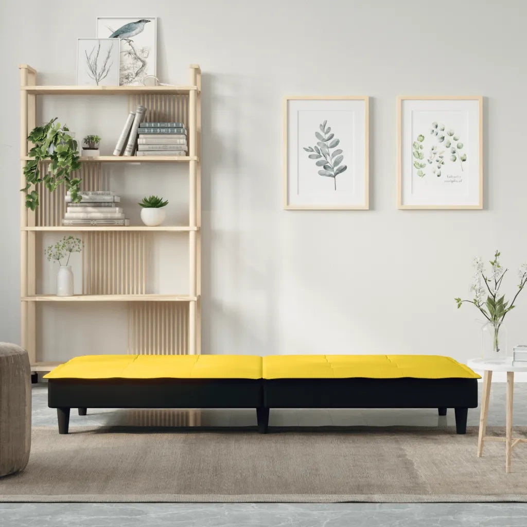 Divano letto-Sofa Letto-Daybed Giallo Chiaro in Tessuto 959015