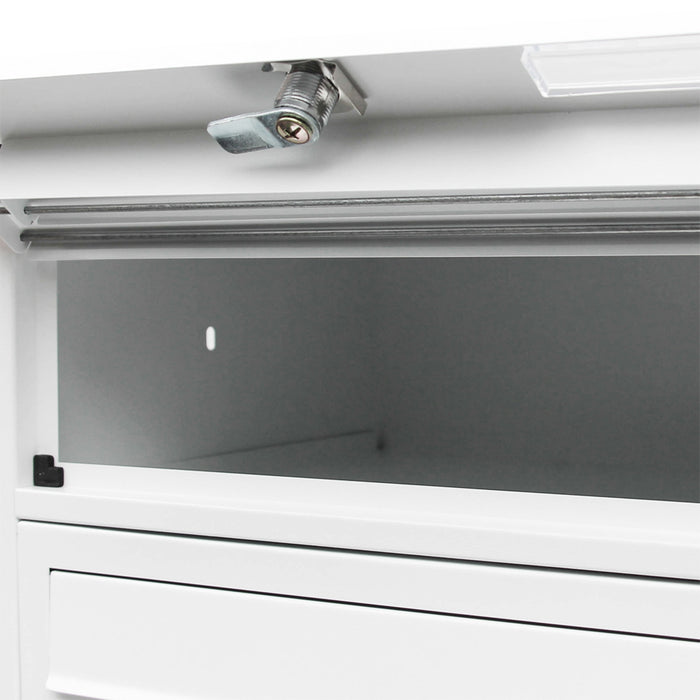 Cassetta postale condominiale autoportante 5 posti, 1 modulo, bianco 513 x 270 x 1500 mm
