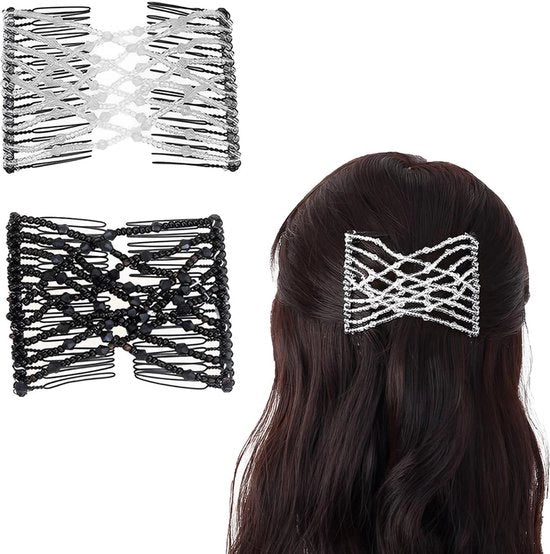Accessori per capelli con perle - 2 pezzi - Kam per capelli elastico - Spille per capelli per donne - Materiale di alta qualità