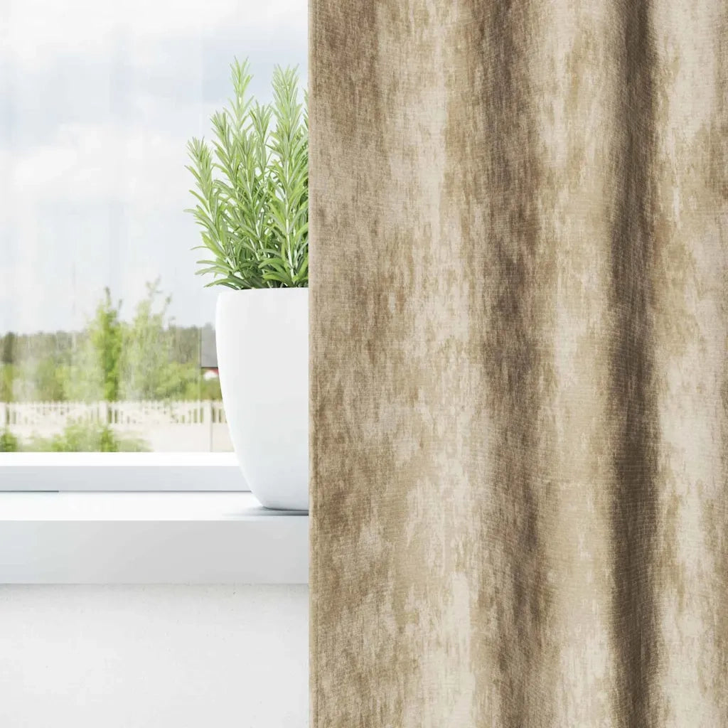 Tende in Velluto 2 pz Crema 260 x 140 cm Velluto 4107667