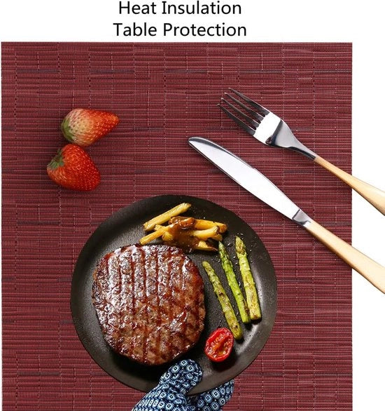 Tavoliere e piatti di sottoscala, Placemat Waterproof / tafelmatten en onderzetters, 6 pezzi