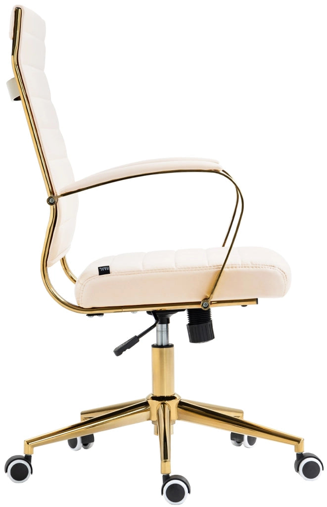 Sedia da ufficio in similpelle Havanna crema