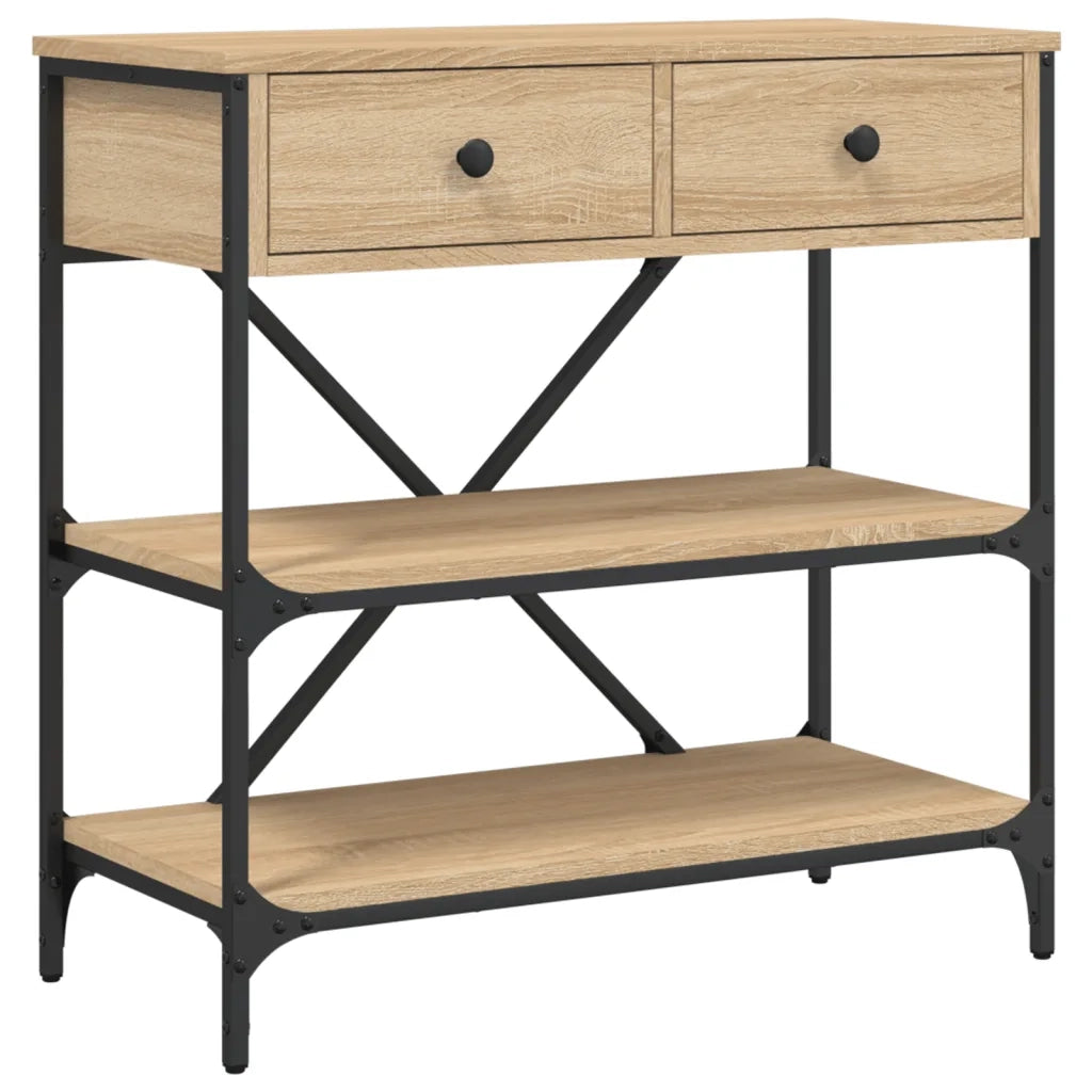 Tavolino Consolle Rovere Sonoma 75x34,5x75cm Legno Multistratocod mxl 131105