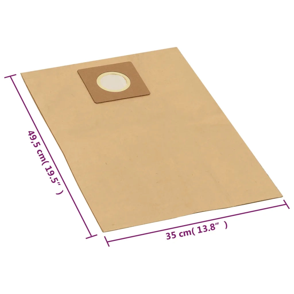 Sacchetti Carta per Aspirapolvere e Aspiraliquidi 10pz Marrone cod mxl 73240