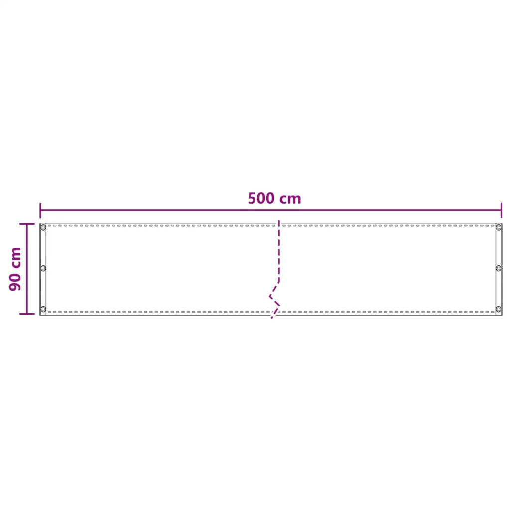 Schermo da balcone-Pannello per balcone Sabbia 90 x 500 cm HDPE e alluminio