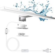 Lampada da bagno per specchio 300mm 5W 500lm 4000K con interruttore e cavo - IP44 impermeabile