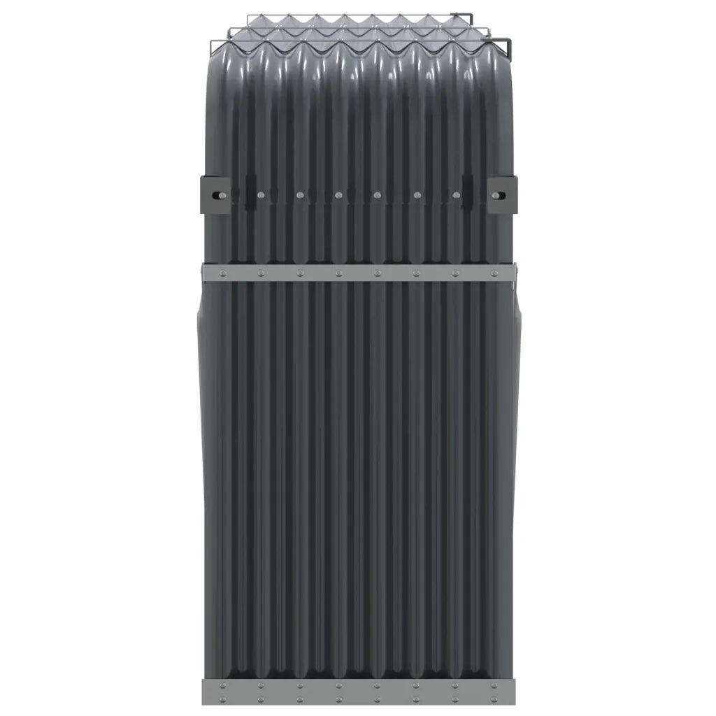 Portaceppi Antracite 180x45x100 cm in Acciaio Zincato 364564