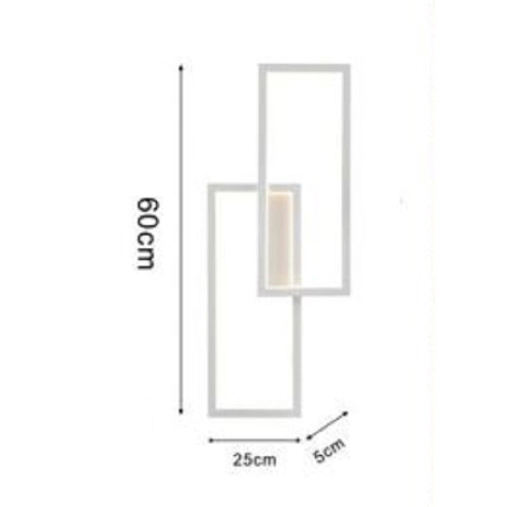 Trade Shop - Applique Led Da Parete 32w 2 Rettangoli Aperti Luce Calda Fredda Naturale Aq25-b -