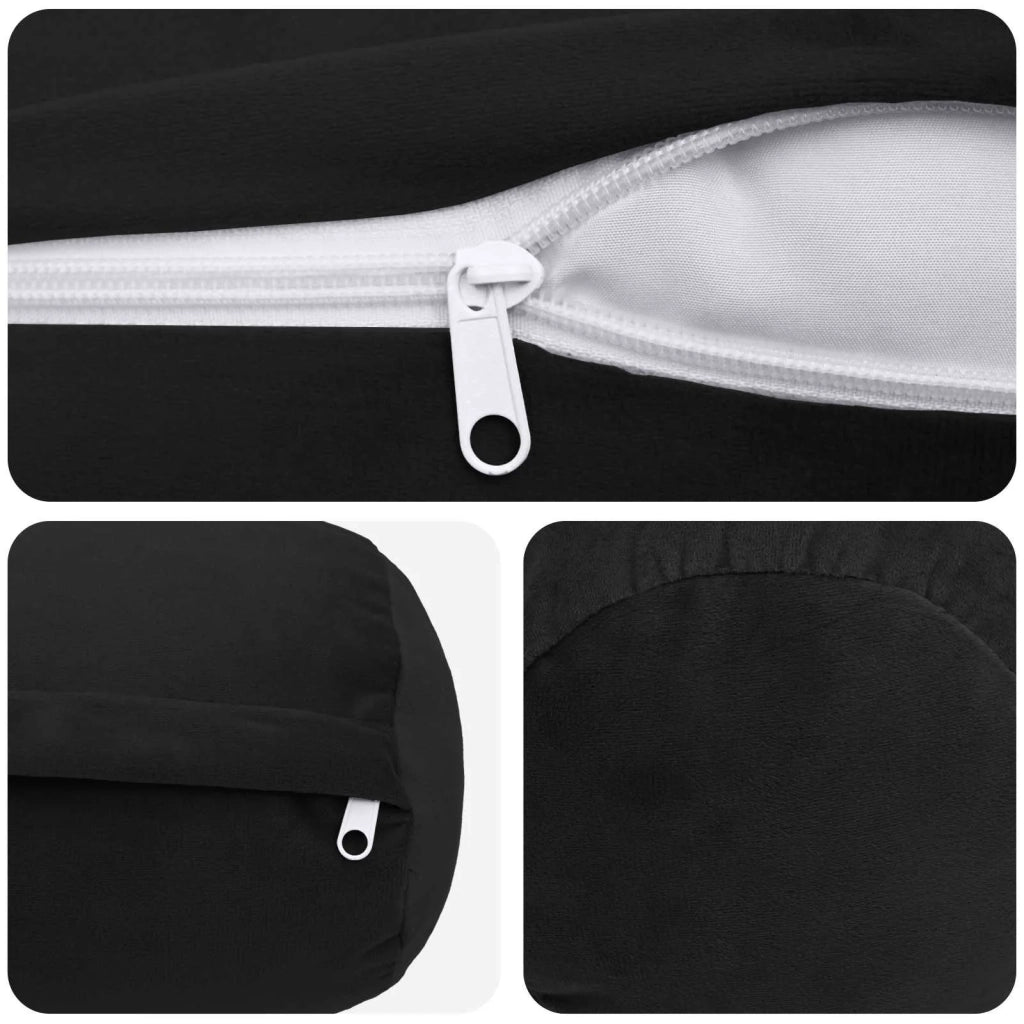 Cuscino con cuscino HEERLEN 6 pz Nero Velluto 929996