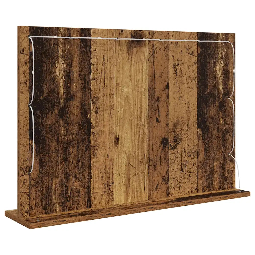 Specchio da Vanità Rettangolare Legno vecchio 80 x 55 x 18 cm 868299