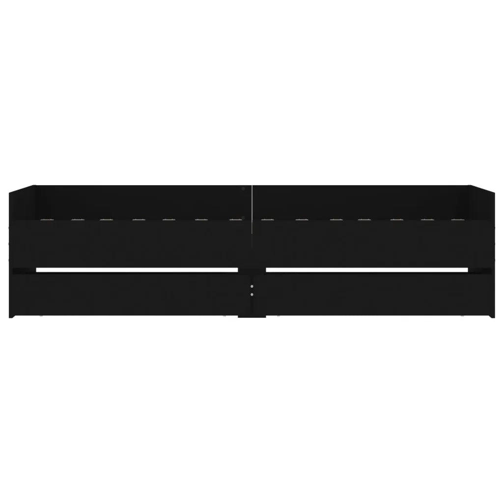 Giroletto Nero con Cassetti 75x190 cm Small Single 3207358