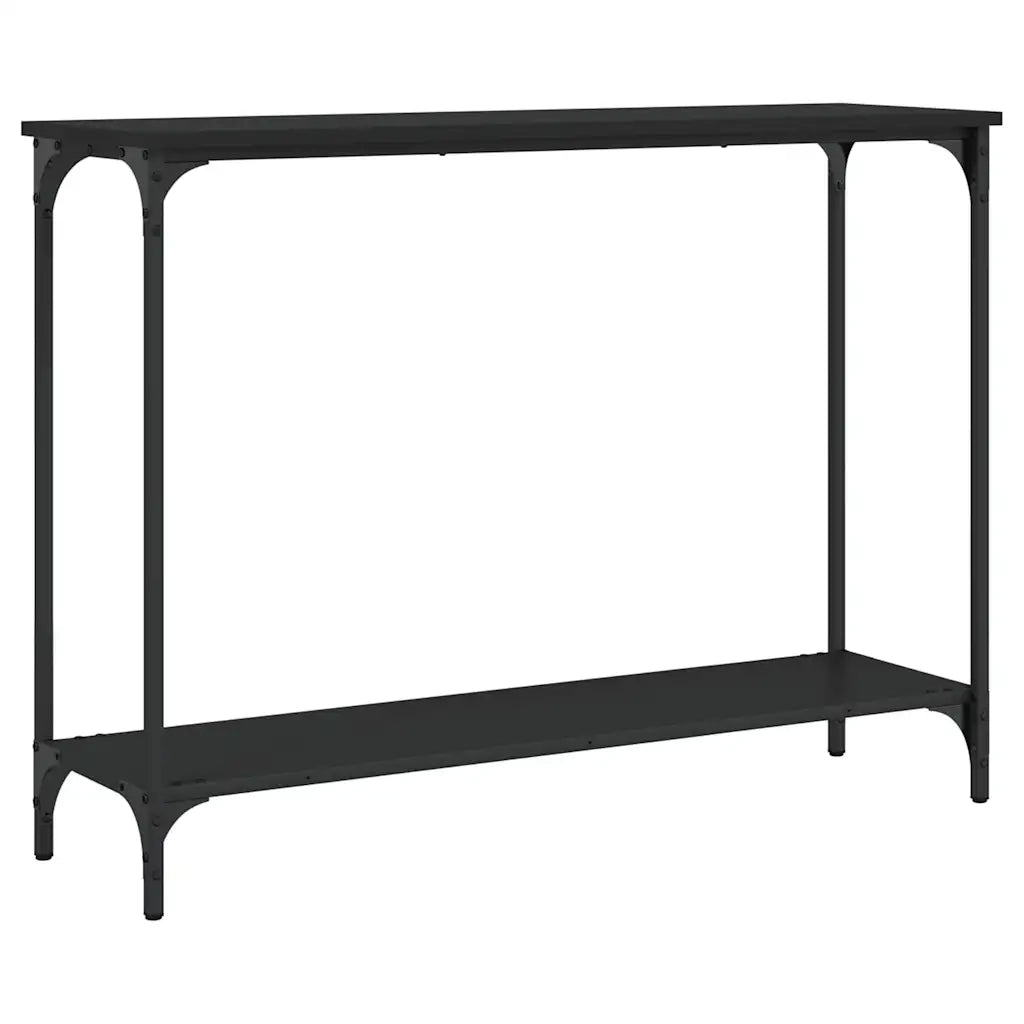 Tavolino Consolle | Tavolo d'Ingresso Nero 101x30,5x75 cm in Legno Multistrato