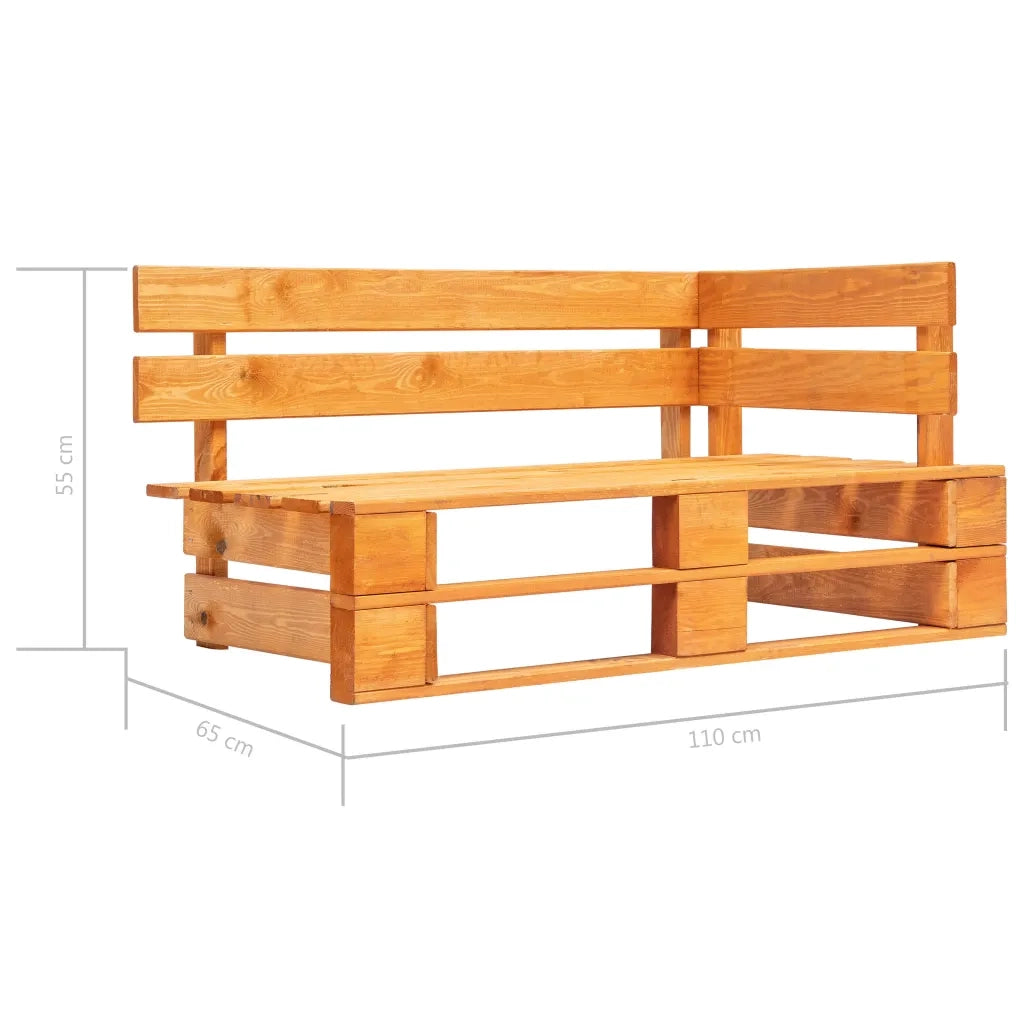 Divano a 2 Posti su Pallet con Cuscini Pino Impregnato Ambra 3066663