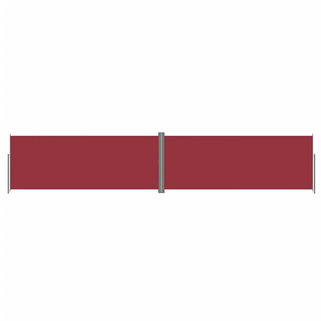Tenda da sole laterale retrattile/schermo privacy per patio giardino terrazza balcone 200 x 1000 cm rosso 02_0007470