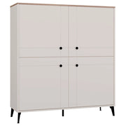 Cassettiera POINT 4d cashmere beige rovere CASTELLO mobile 4 ante 8 ripiani per soggiorno