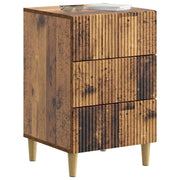 Comodino | Armadio da Notte | Mobiletto da notte con cassetto Legno antico 43 x 41 x 66,5 cm